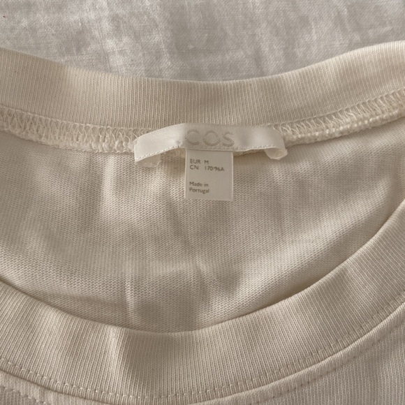 COS Off White Pocketed Jersey and Poplin Dress - Picture 3 of 4